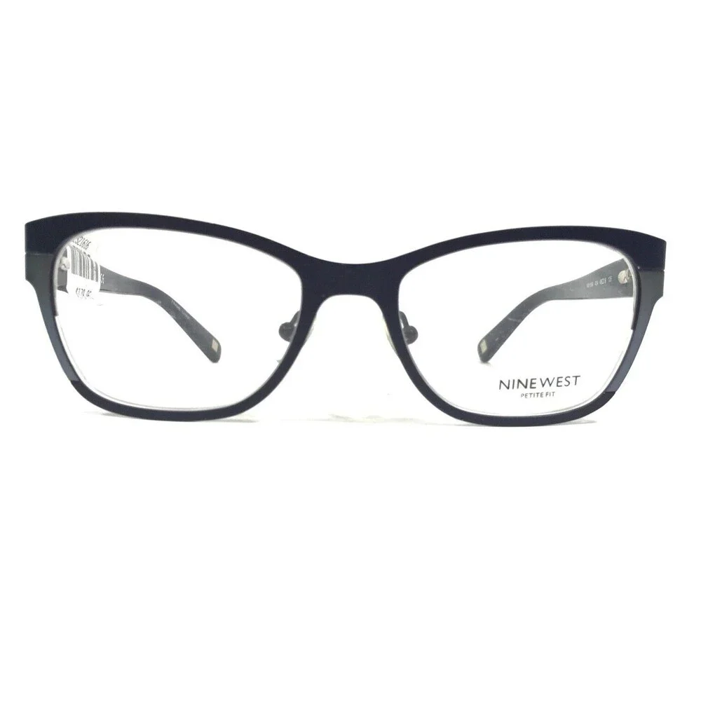 Nine West Eyeglasses Frames NW1064 434 Blue Square Cat Eye Full Rim 48-18-135